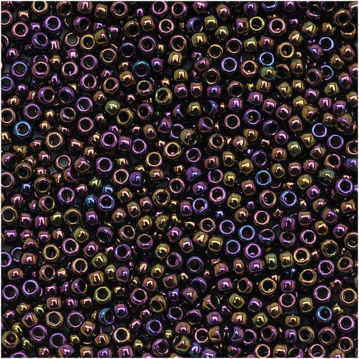 Toho Round Seed Beads 15/0 85 'Metallic Iris Purple' 8 Gram Tube