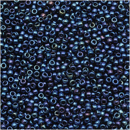 Toho Round Seed Beads 15/0 #88 'Metallic Cosmos' Blue 8g