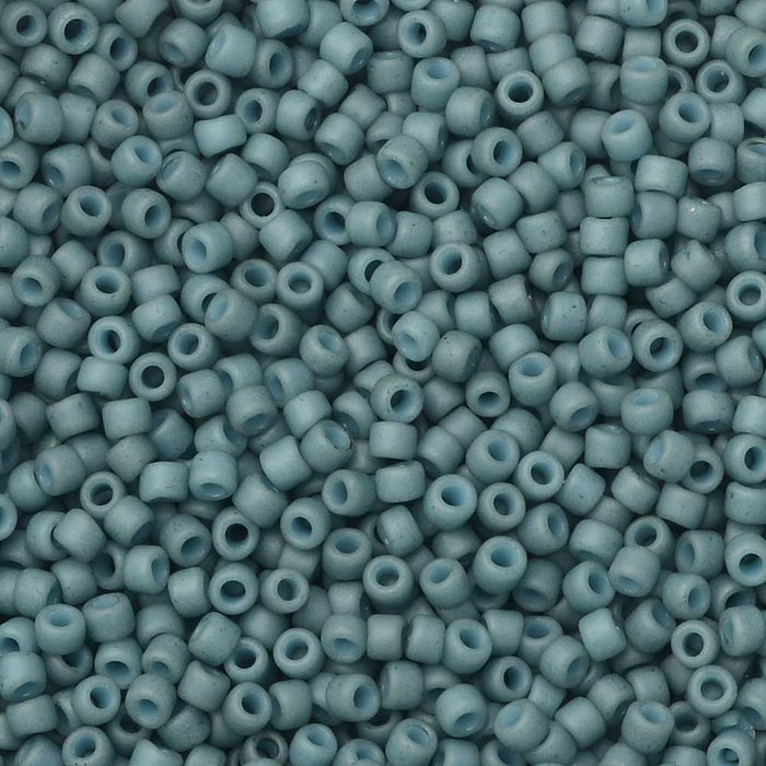 Toho Seed Beads, Round 15/0 #2605F 'Semi Glazed Blue Turquoise' (8 Grams)