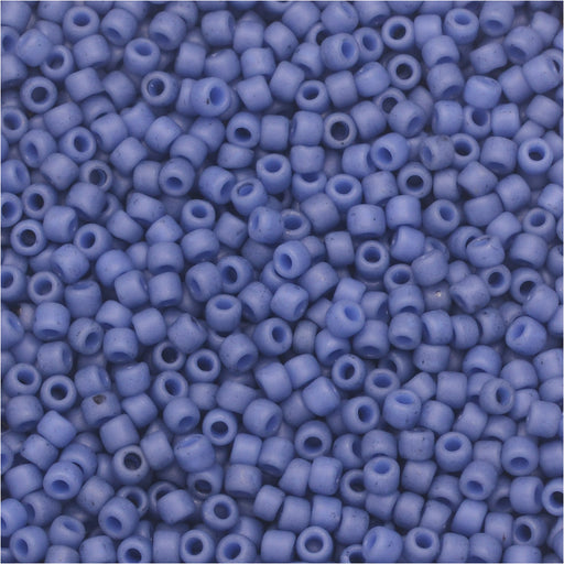 Toho Seed Beads, Round 15/0 #2606F 'Semi Glazed Soft Blue', 8 Grams