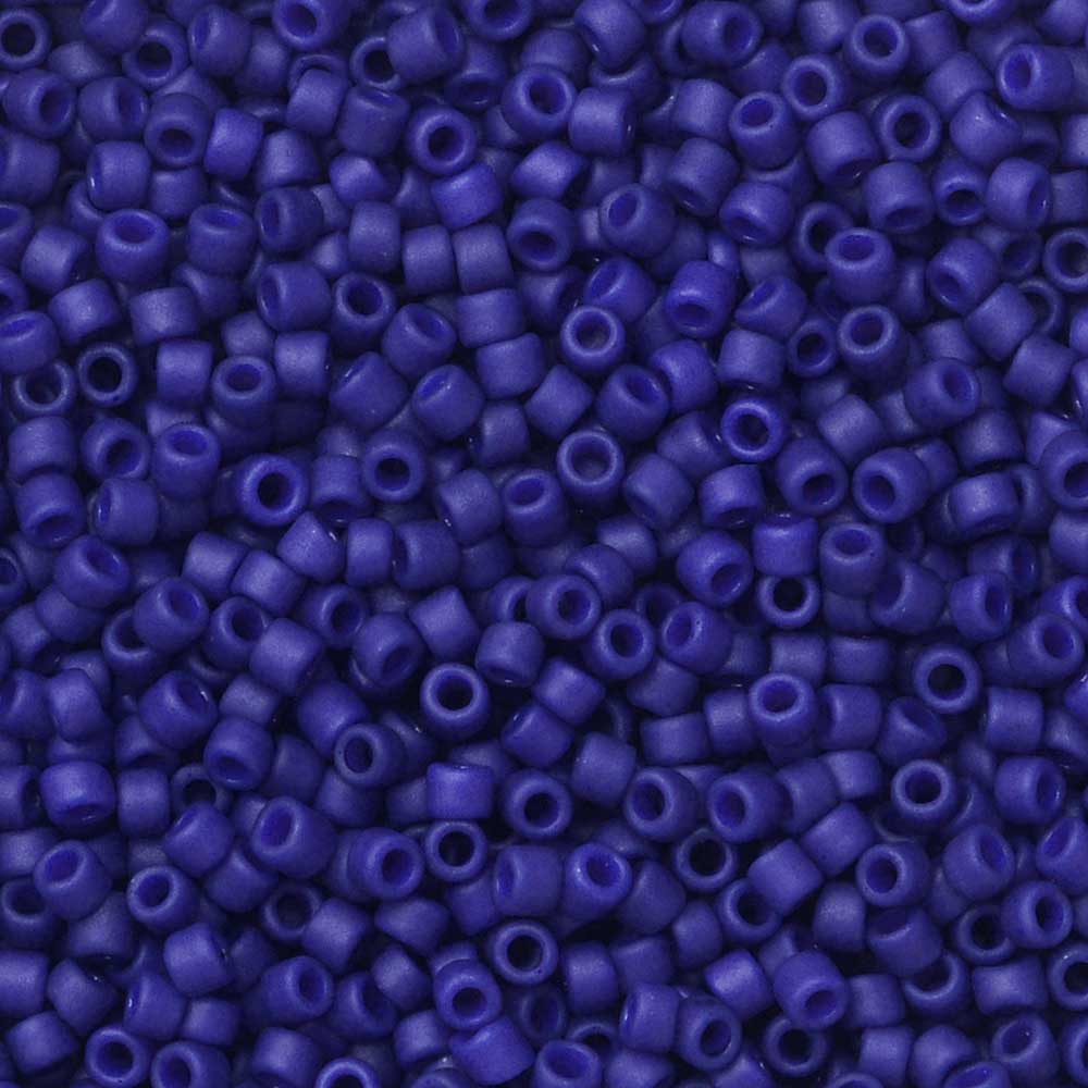 Toho Seed Beads, Round 15/0 #2607F 'Semi Glazed Navy Blue' (8 Grams)