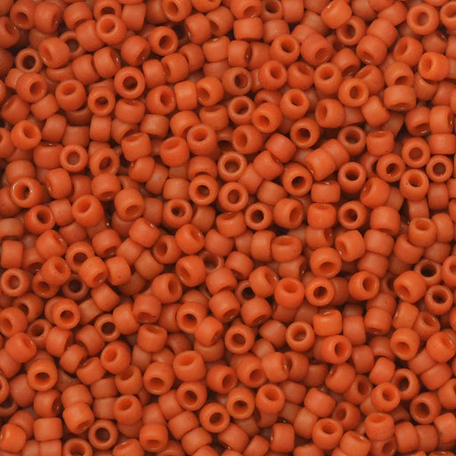 Toho Seed Beads, Round 15/0 #2611F 'Semi Glazed Orange' (8 Grams)