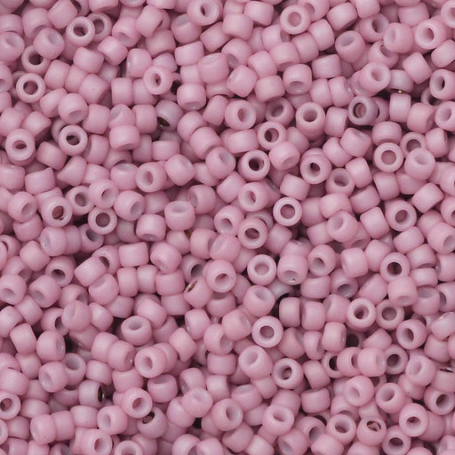 Toho Seed Beads, Round 15/0 #765 'Opaque Pastel Frosted Plumeria' (8 Grams)