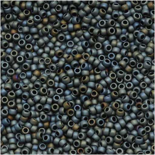 Toho Round Seed Beads 15/0 #613 'Matte Iris Gray' 8g