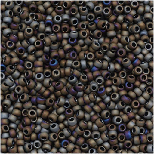 Toho Round Seed Beads 15/0 614 'Matte Iris Brown' 8 Gram Tube
