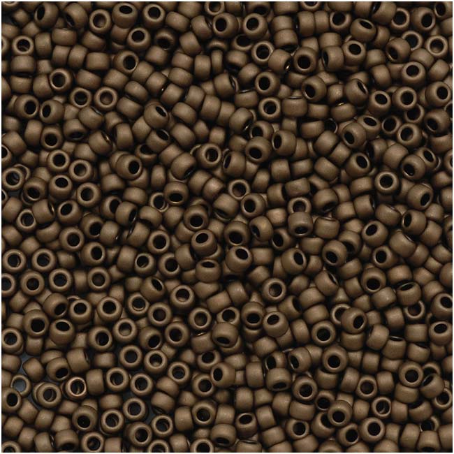 Toho Round Seed Beads 15/0 702 'Matte Dark Copper' 8 Gram Tube