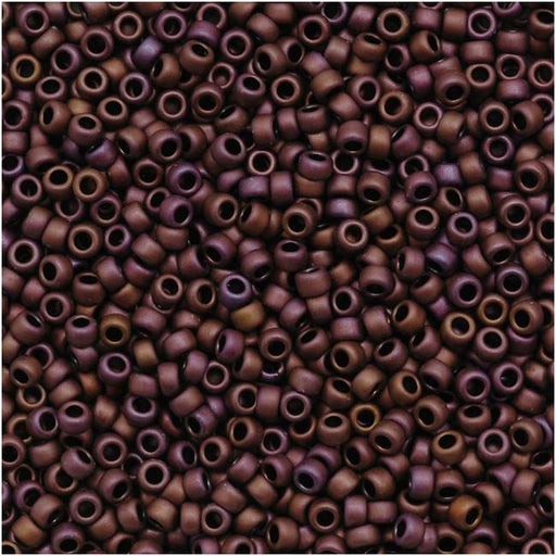 Toho Round Seed Beads 15/0 #703 'Matte Mauve Mocha' 8 Gram Tube