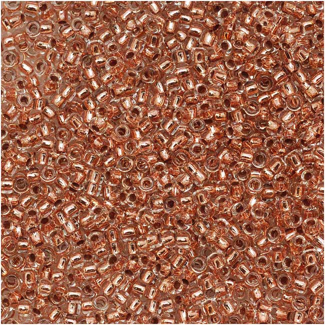 Toho Round Seed Beads 15/0 740 'Copper Lined Crystal' 8 Gram Tube