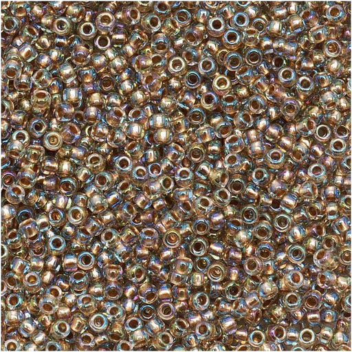 Toho Round Seed Beads 15/0 994 'Gold Lined Rainbow Crystal' 8 Gram Tube