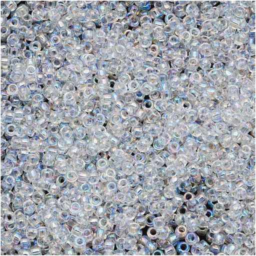 Toho Round Seed Beads 15/0 #161 'Transparent Rainbow Crystal' 8g