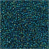 Toho Round Seed Beads 15/0 #167BD 'Transparent Rainbow Teal' 8g