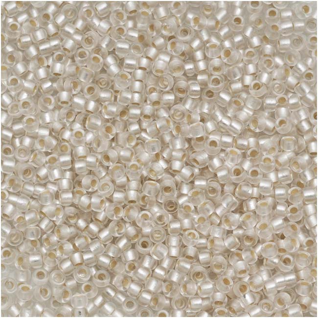Toho Round Seed Beads 15/0 #21F 'Silver Lined Frosted Crystal' 8g