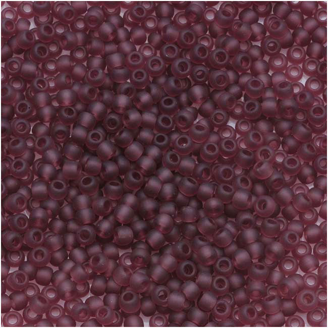 Toho Round Seed Beads 15/0 #6BF 'Transparent Frosted Medium Amethyst' 8g