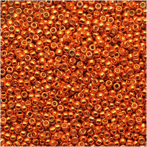 Toho Round Seed Beads 15/0 #PF562 - Permanent Finish Galvanized Saffron (8g)
