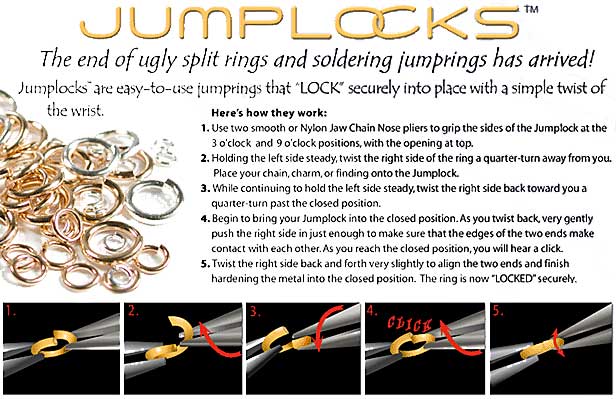 JUMPLOCK Jump Rings, Round 6mm 18 Gauge, Sterling Silver (10 Pieces)
