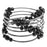 Memory Wire Noodle Bead Bracelet, Black/GM, Exclusive Beadaholique Jewelry Kit