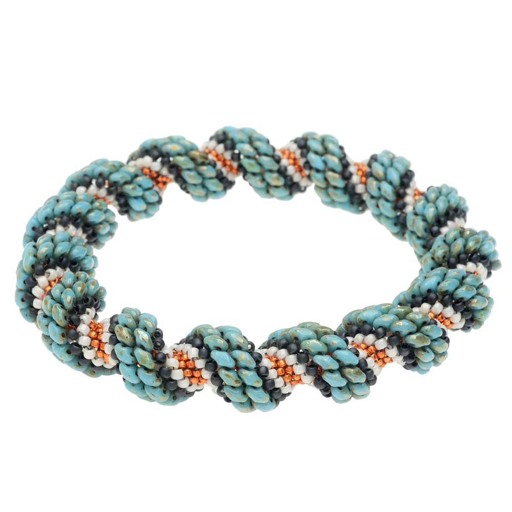 Cellini Spiral Bracelet in Santa Fe Sunset - Exclusive Beadaholique Jewelry Kit
