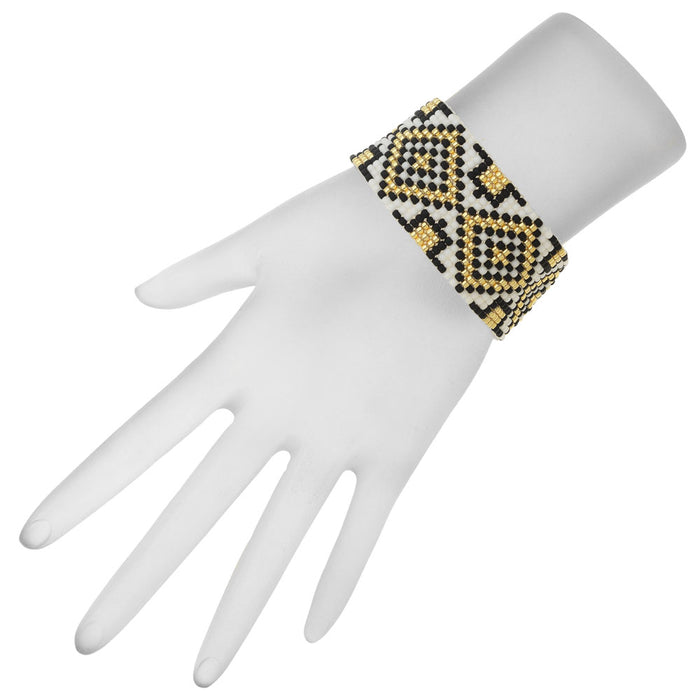 Gatsby Loom Bracelet - Gold - Exclusive Beadaholique Jewelry Kit