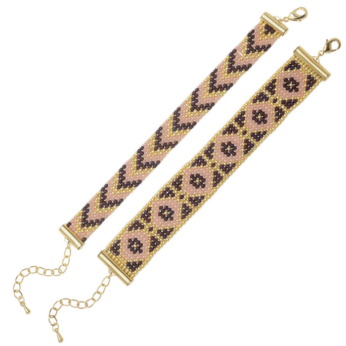 Loom Bracelet Duo - Bronte Rose - Exclusive Beadaholique Jewelry Kit