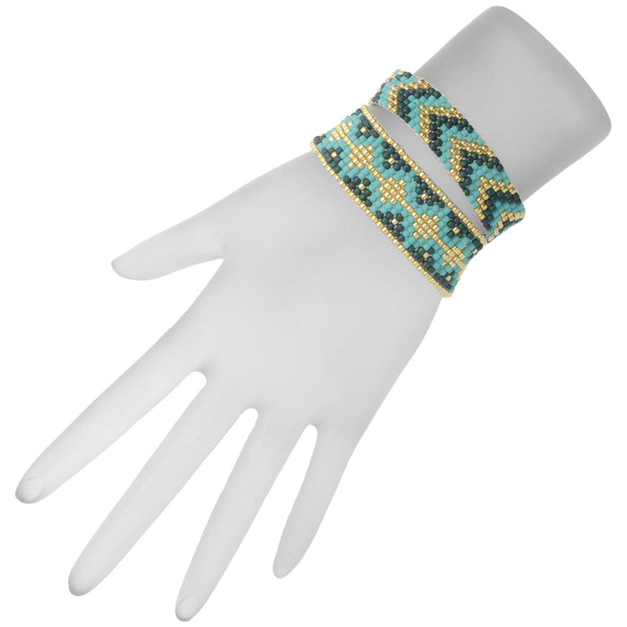 Loom Bracelet Duo - Hemingway Teal - Exclusive Beadaholique Jewelry Kit