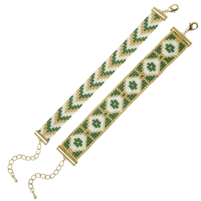 Loom Bracelet Duo - Joyce Green - Exclusive Beadaholique Jewelry Kit