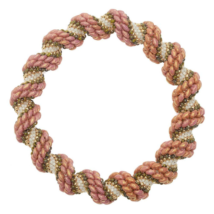 Cellini Spiral Bracelet in Sedona Rose - Exclusive Beadaholique Jewelry Kit