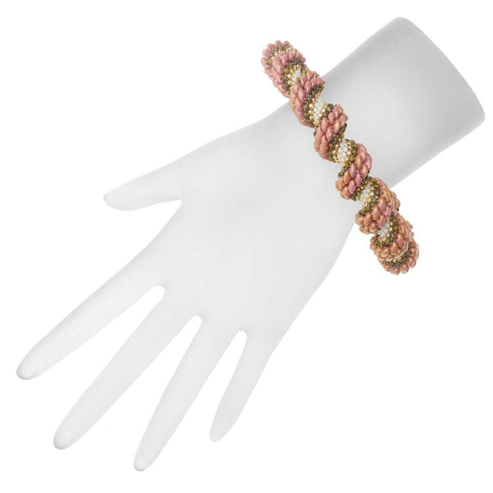 Cellini Spiral Bracelet in Sedona Rose - Exclusive Beadaholique Jewelry Kit