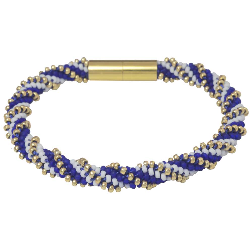 Spiral 12 Warp Beaded Kumihimo Bracelet - Calm Seas - Exclusive Beadaholique Jewelry Kit