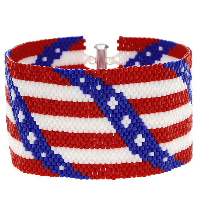 Fourth of July Peyote Bracelet - Exclusive Beadaholique Jewelry Kit