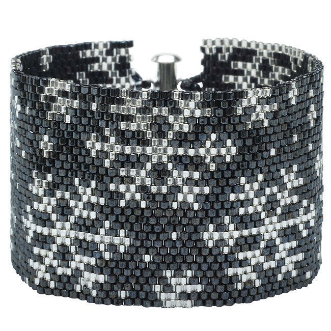 Peyote Bracelet-Metallic Sparkly Snowflakes - Exclusive Beadaholique Jewelry Kit