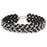 Chevron Right Angle Weave Bracelet - Black/Silver - Exclusive Beadaholique Jewelry Kit