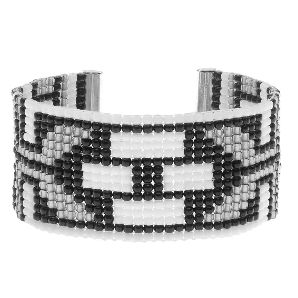 Refill - Deluxe Spiral Beaded Kumihimo Bracelet -Black & Silver- Exclu —  Beadaholique
