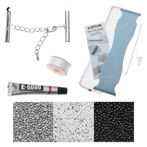 Gatsby Loom Bracelet - Silver - Exclusive Beadaholique Jewelry Kit