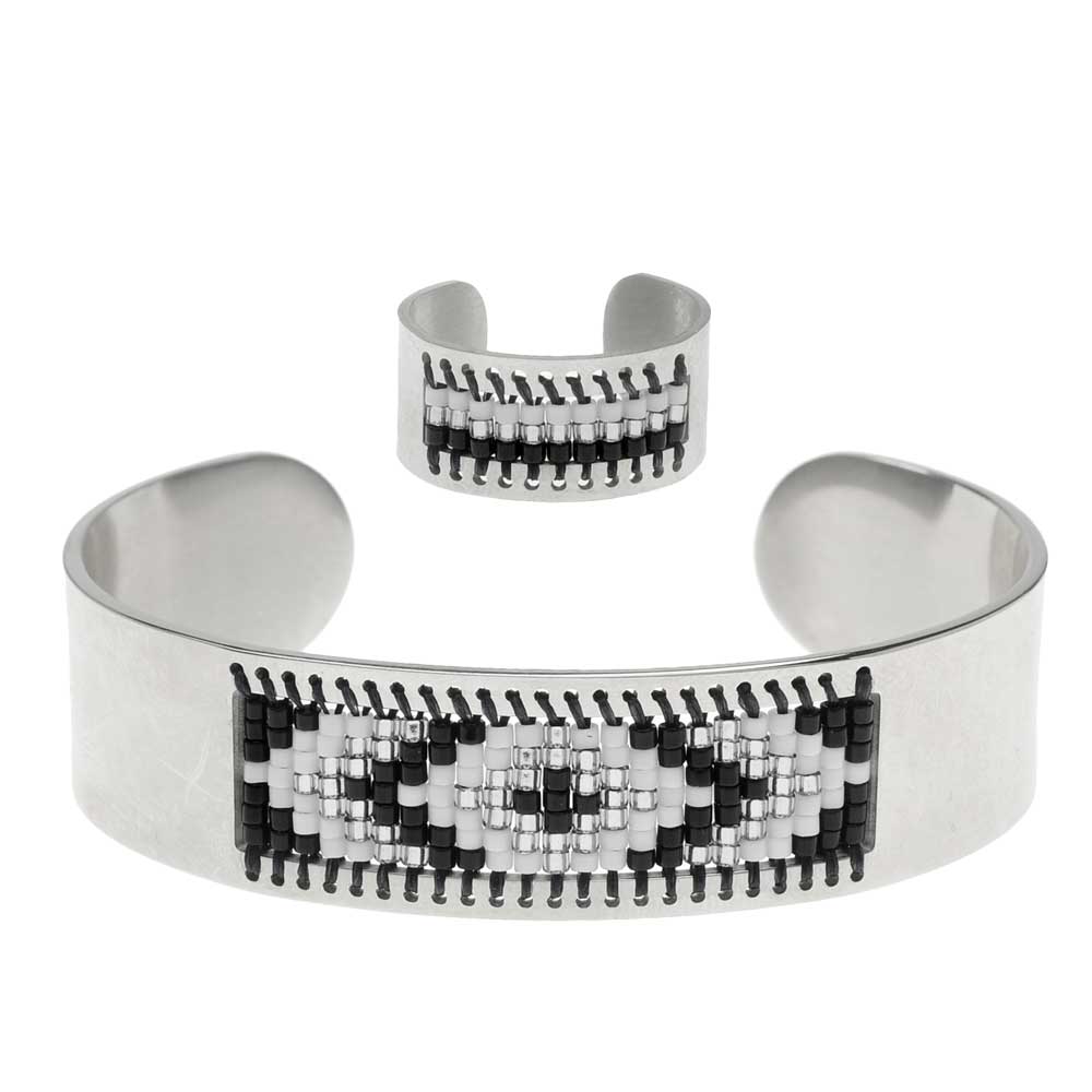 Beaded Centerline Bracelet and Ring Set - Evening Gala - Exclusive Beadaholique Jewelry Kit