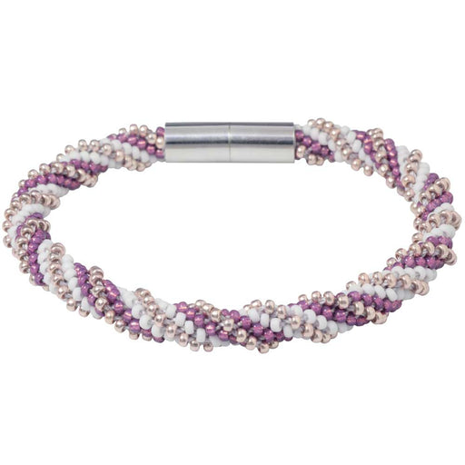 Spiral 12 Warp Beaded Kumihimo Bracelet - Sweet Orchid - Exclusive Beadaholique Jewelry Kit