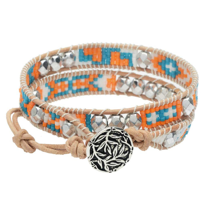 Mosaic Double Wrapped Loom Bracelet - Cancun - Exclusive Beadaholique Jewelry Kit