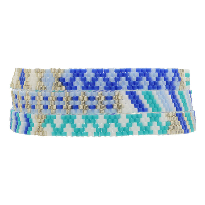 Triple Wrap Odd Count Peyote Bracelet in Azure - Exclusive Beadaholique Jewelry Kit