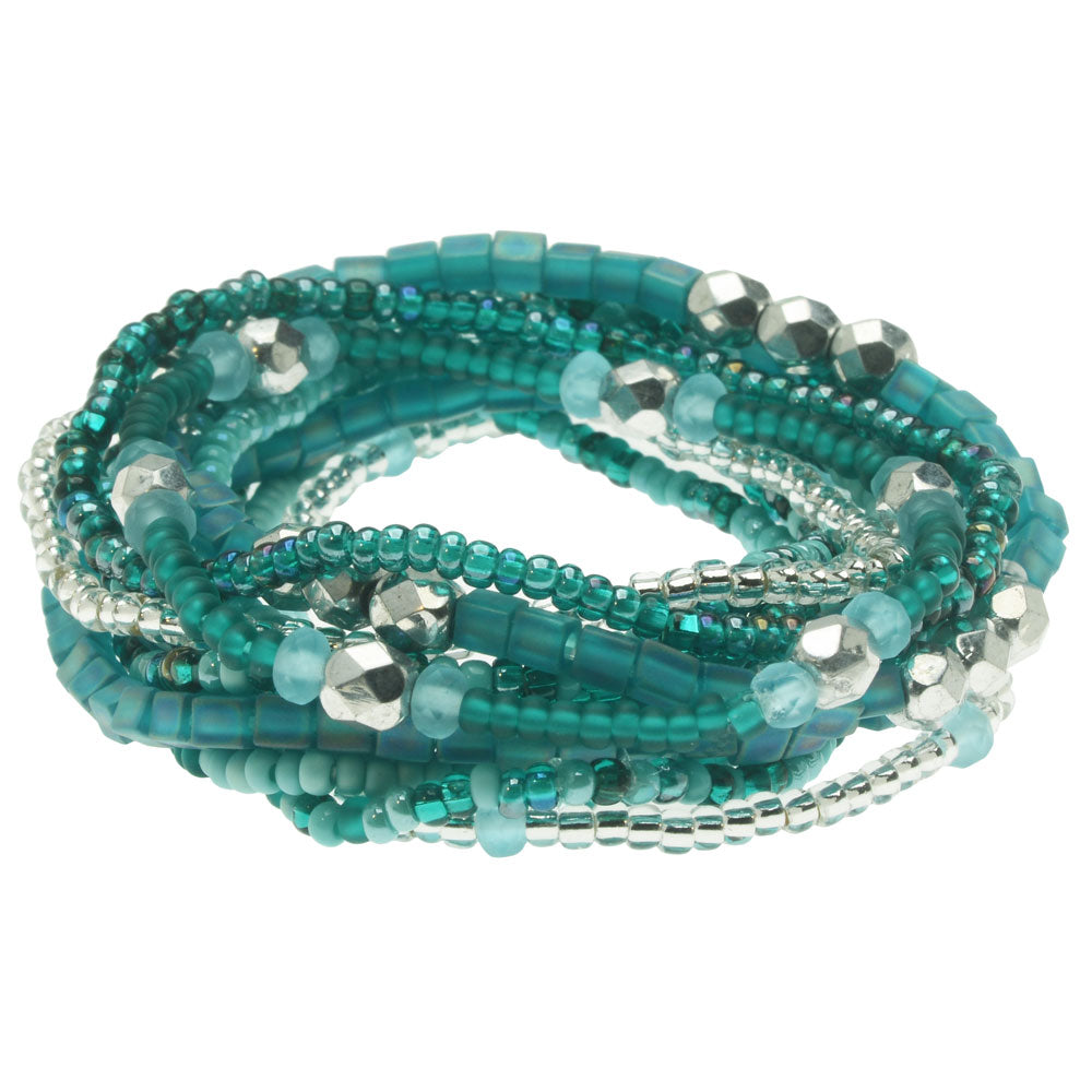 Serendipity Stretch Bracelet Kit in Turquoise, 12 Bracelets - Exclusive Beadaholique Jewelry Kit