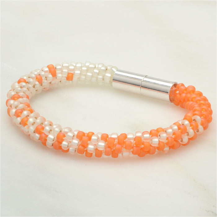 Graduated Kumihimo Bracelet in Creamsicle - Exclusive Beadaholique Jewelry Kit