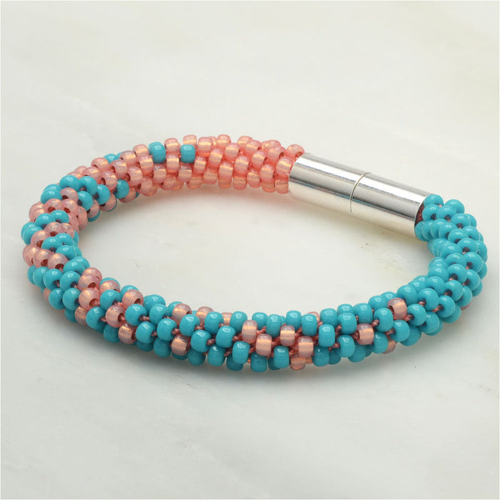 Graduated Kumihimo Bracelet in Beachside - Exclusive Beadaholique Jewelry Kit