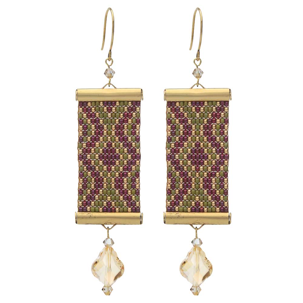 Loom Statement Earrings in Tuscany - Exclusive Beadaholique Jewelry Kit