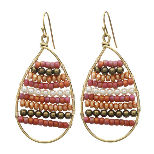 Calypso Wire Wrapped Earrings in Apricot - Exclusive Beadaholique Jewelry Kit