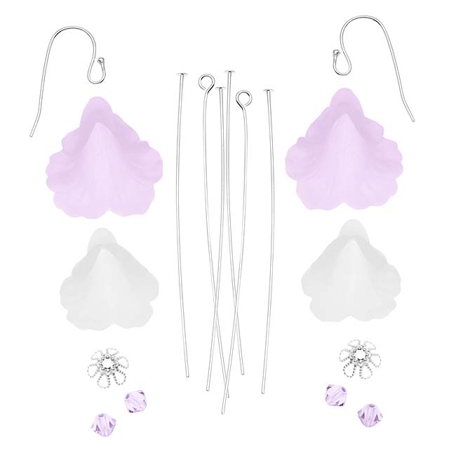 Annabelle Earrings, Purple, - Exclusive Beadaholique Jewelry Kit
