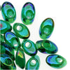 Miyuki Long Magatama Seed Beads 4x7mm - Transparent Green Luster (8.5 Grams)