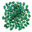 Miyuki Long Magatama Seed Beads 4x7mm - Transparent Green Luster (8.5 Grams)