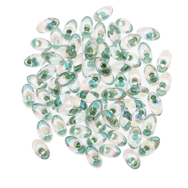 Miyuki Long Magatama Seed Beads 4x7mm - Light Seafoam Lined AB (8.5 Grams)