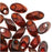 Miyuki Long Magatama Seed Beads 4x7mm - Cranberry Gold Luster (8.5 Grams)