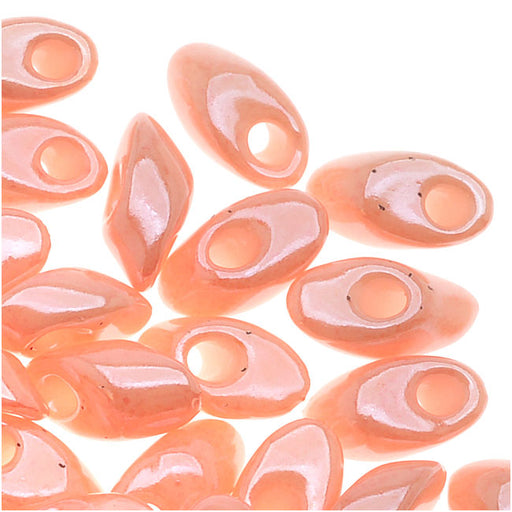 Miyuki Long Magatama Seed Beads 4x7mm - Opaque Salmon (8.5 Grams)