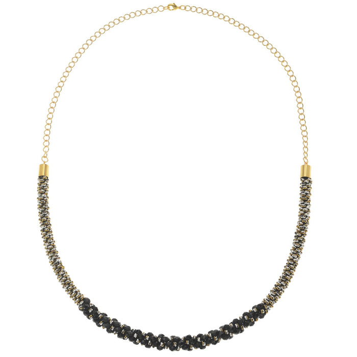 Deluxe Beaded Kumihimo Necklace - Black Tie - Exclusive Beadaholique Jewelry Kit