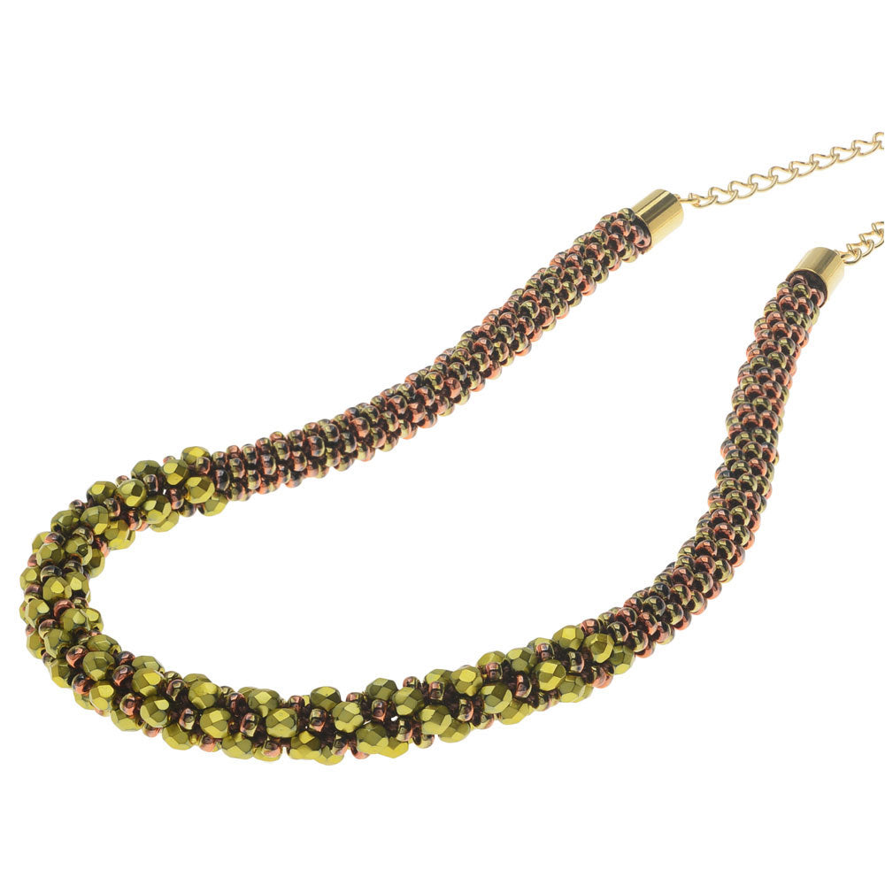 Deluxe Beaded Kumihimo Necklace - Forest Meadow - Exclusive Beadaholique Jewelry Kit